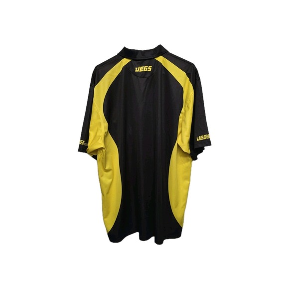 JEGS Black Yellow Performance Polo Shirt Mens 2XL PRO MFG Racing Shop Work - Picture 5 of 5
